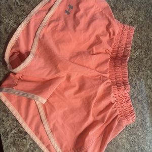 Under Armor Youth Girls Pink Running Shorts Size XL